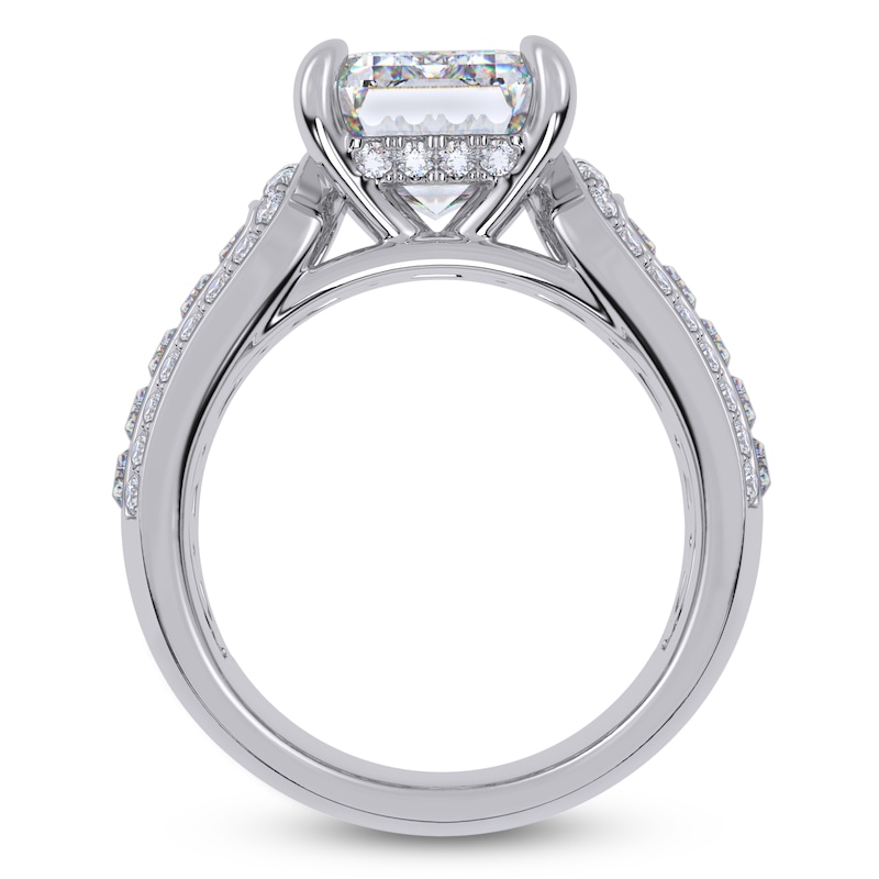 Main Image 4 of Emerald-Cut Lab-Grown Diamond Engagement Ring 4-1/2 ct tw 14K White Gold