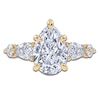 Thumbnail Image 3 of Pear-Shaped Lab-Grown Diamond Five-Stone Engagement Ring 4 ct tw 14K Yellow Gold