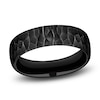 Thumbnail Image 1 of Men's Hammered Comfort-Fit Wedding Band Black Titanium 6.5mm