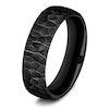 Thumbnail Image 2 of Men's Hammered Comfort-Fit Wedding Band Black Titanium 6.5mm