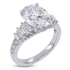 Thumbnail Image 2 of Oval-Cut Lab-Grown Diamond Hidden Halo Engagement Ring 4 ct tw 14K White Gold