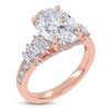 Thumbnail Image 2 of Oval-Cut Lab-Grown Diamond Hidden Halo Engagement Ring 4 ct tw 14K Rose Gold