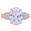 Thumbnail Image 3 of Oval-Cut Lab-Grown Diamond Hidden Halo Engagement Ring 4 ct tw 14K Rose Gold