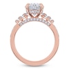 Thumbnail Image 4 of Oval-Cut Lab-Grown Diamond Hidden Halo Engagement Ring 4 ct tw 14K Rose Gold