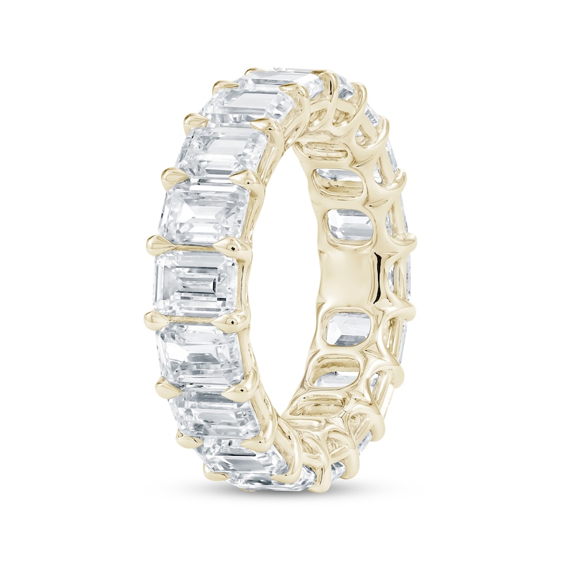Main Image 2 of Emerald-Cut Lab-Grown Diamond Eternity Band 7-5/8 - 9-5/8 ct tw 14K Yellow Gold