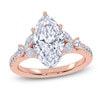 Thumbnail Image 1 of Marquise-Cut Lab-Grown Diamond Floral Engagement Ring 2-1/2 ct tw 14K Rose Gold