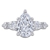 Thumbnail Image 3 of Pear-Shaped Lab-Grown Diamond Five-Stone Engagement Ring 4 ct tw 14K White Gold