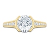 Thumbnail Image 3 of Round-Cut Lab-Grown Diamond Half-Bezel Engagement Ring 2-1/3 ct tw 14K Yellow Gold