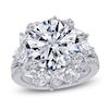 Thumbnail Image 1 of Round-Cut Lab-Grown Diamond Flower Halo Engagement Ring 6-3/4 ct tw 14K White Gold