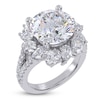 Thumbnail Image 2 of Round-Cut Lab-Grown Diamond Flower Halo Engagement Ring 6-3/4 ct tw 14K White Gold