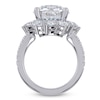 Thumbnail Image 4 of Round-Cut Lab-Grown Diamond Flower Halo Engagement Ring 6-3/4 ct tw 14K White Gold