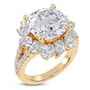 Thumbnail Image 2 of Round-Cut Lab-Grown Diamond Flower Halo Engagement Ring 6-3/4 ct tw 14K Yellow Gold
