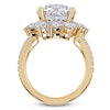 Thumbnail Image 4 of Round-Cut Lab-Grown Diamond Flower Halo Engagement Ring 6-3/4 ct tw 14K Yellow Gold