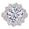 Thumbnail Image 3 of Round-Cut Lab-Grown Diamond Flower Halo Engagement Ring 6-3/4 ct tw 14K Rose Gold