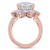 Thumbnail Image 4 of Round-Cut Lab-Grown Diamond Flower Halo Engagement Ring 6-3/4 ct tw 14K Rose Gold