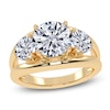 Thumbnail Image 1 of Round Lab-Grown Diamond Three-Stone Engagement Ring 3 ct tw 14K Yellow Gold
