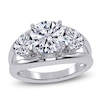 Thumbnail Image 1 of Round Lab-Grown Diamond Three-Stone Engagement Ring 3 ct tw 14K White Gold