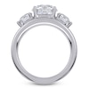 Thumbnail Image 4 of Round Lab-Grown Diamond Three-Stone Engagement Ring 3 ct tw 14K White Gold