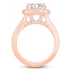 Thumbnail Image 2 of Round-Cut Lab-Grown Diamond Halo Engagement Ring 4-1/4 ct tw 14K Rose Gold