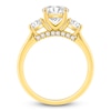 Thumbnail Image 2 of Oval-Cut Lab-Grown Diamond Three-Stone Engagement Ring 3 ct tw 14K Yellow Gold
