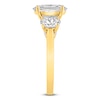 Thumbnail Image 3 of Oval-Cut Lab-Grown Diamond Three-Stone Engagement Ring 3 ct tw 14K Yellow Gold