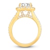 Thumbnail Image 2 of Round-Cut Lab-Grown Diamond Halo Engagement Ring 4-1/4 ct tw 14K Yellow Gold