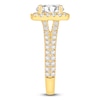 Thumbnail Image 3 of Round-Cut Lab-Grown Diamond Halo Engagement Ring 4-1/4 ct tw 14K Yellow Gold
