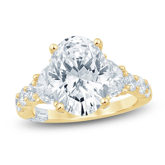 Pnina Tornai Lab-Grown Diamond Oval-Cut Engagement Ring 6-7/8 ct tw 14K Yellow Gold