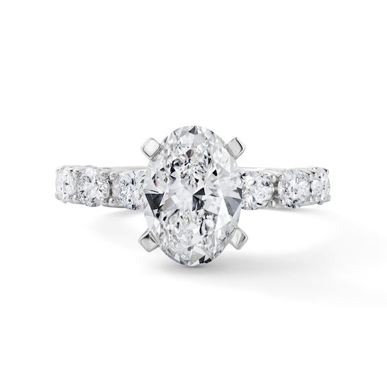 Lab-Grown Diamond Oval-Cut  Engagement Ring 4-1/2 ct tw 14K White Gold