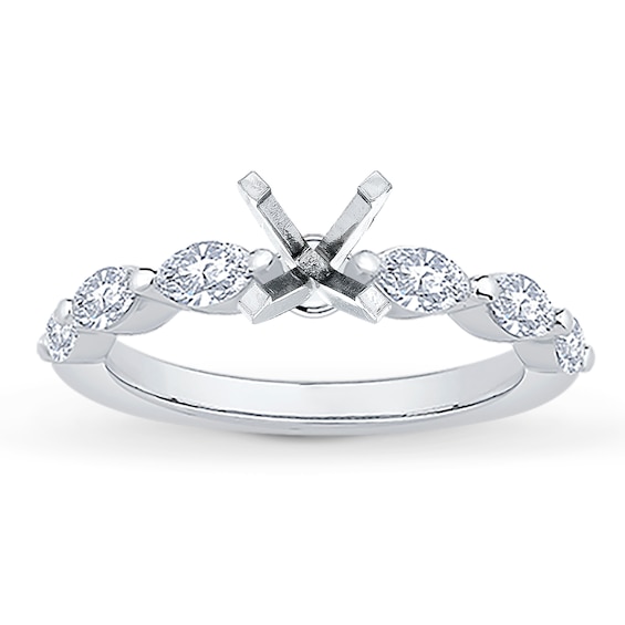 Chosen Certified Marquise-Cut Diamond Engagement Ring Setting 1/2 ct tw 14K White Gold