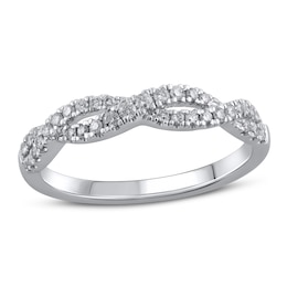 Chosen Diamond Twist Anniversary Band 1/4 ct tw Round 14K White Gold