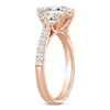 Thumbnail Image 2 of Oval-Cut & Half Moon-Shaped Lab-Grown Diamond Three-Stone Engagement Ring 3 ct tw 14K Rose Gold