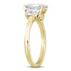 Thumbnail Image 2 of Emerald-Cut & Trapezoid-Cut Lab-Grown Diamond Three-Stone Engagement Ring 2-3/4 ct tw 14K Yellow Gold