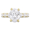 Thumbnail Image 3 of Oval-Cut Lab-Grown Diamond Engagement Ring 4-1/2 ct tw 14K Yellow Gold