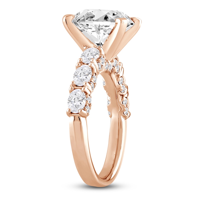 Main Image 2 of Oval-Cut Lab-Grown Diamond Engagement Ring 4-1/2 ct tw 14K Rose Gold