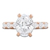 Thumbnail Image 3 of Oval-Cut Lab-Grown Diamond Engagement Ring 4-1/2 ct tw 14K Rose Gold