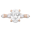 Thumbnail Image 3 of Oval-Cut Lab-Grown Diamond Engagement Ring 2-1/2 ct tw 14K Rose Gold