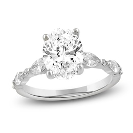 Oval-Cut Lab-Grown Diamond Engagement Ring 2-1/2 ct tw 14K White Gold