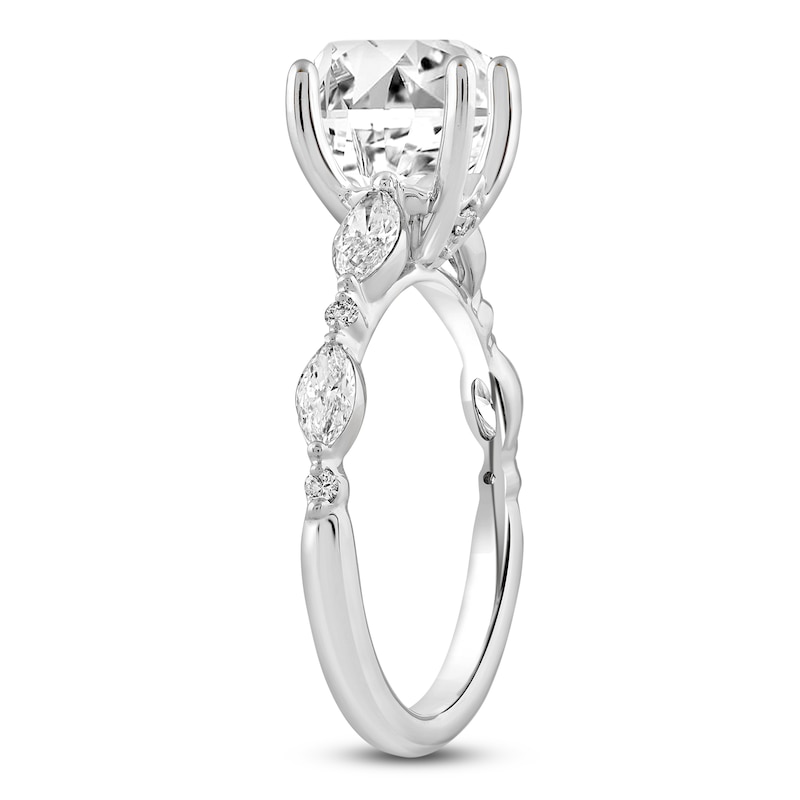 Main Image 2 of Oval-Cut Lab-Grown Diamond Engagement Ring 2-1/2 ct tw 14K White Gold