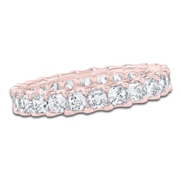 Certified Princess-Cut Diamond Eternity Band 1-5/8 to 2 ct tw 14K Rose Gold