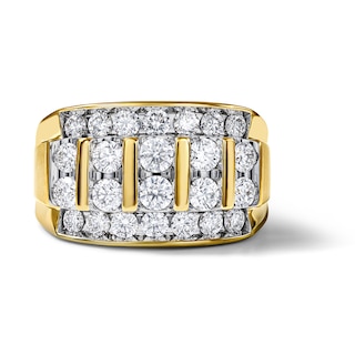 Chosen Men's Diamond Wedding Ring 2 ct tw Round 14K Yellow Gold