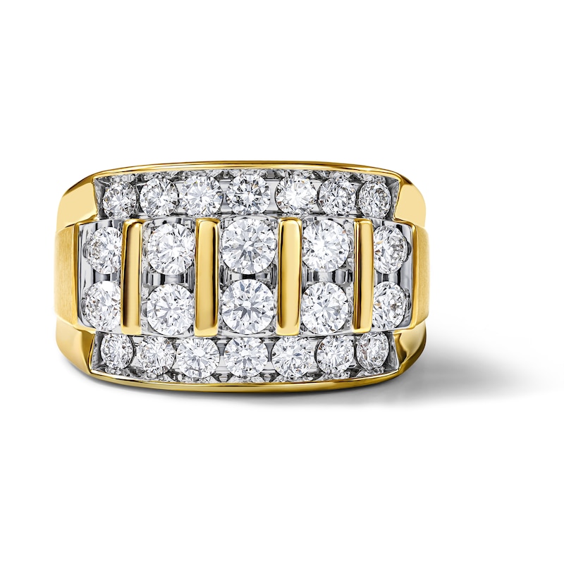 Main Image 1 of Chosen Men's Diamond Wedding Ring 2 ct tw Round 14K Yellow Gold