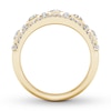 Thumbnail Image 1 of Diamond Anniversary Ring 1-1/2 ct tw Emerald-cut/Round 14K Gold