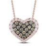 Thumbnail Image 0 of Le Vian Diamond Heart Necklace 1-5/8 ct tw Round 14K Strawberry Gold