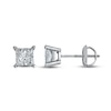Thumbnail Image 0 of Certified Diamond Solitaire Earrings 1 ct tw Princess 14K White Gold (I1/I)