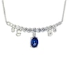 Thumbnail Image 0 of Jared Atelier Natural Blue Sapphire & Diamond Necklace 8 ct tw Platinum 17"