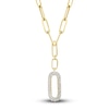 Thumbnail Image 0 of Shy Creation Diamond Paperclip Necklace 7/8 ct tw Round 14K Yellow Gold 18" SC22007995