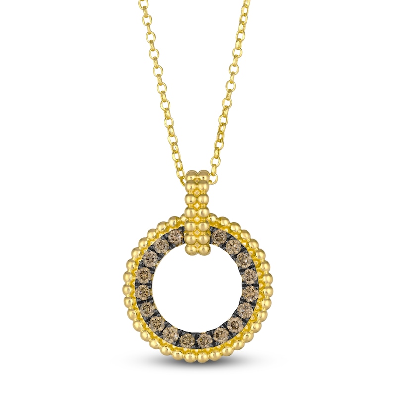 Le Vian Dolce D'Oro Chocolate Diamond Pendant Necklace 3/4 ct tw 14K Honey Gold 19"