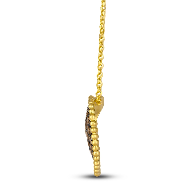 Le Vian Dolce D'Oro Chocolate Diamond Heart Pendant Necklace 1-1/4 ct tw 14K Honey Gold 19"