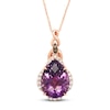 Thumbnail Image 0 of Le Vian Natural Amethyst Necklace 1/3 ct tw Diamonds 14K Strawberry Gold